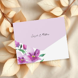 Elegante Blume Watercolor All In One Einladung