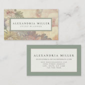 Elegante Blume Watercolor Garden Visitenkarte (Vorne/Hinten)