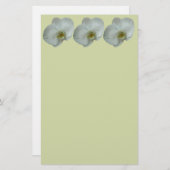 Elegante Blume Weiß Orchid Botanisch Briefpapier (Vorne/Hinten)