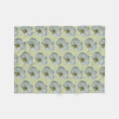 Elegante Blume Weiß Orchid Botanisch Fleecedecke (Vorderseite (Horizontal))