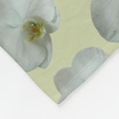 Elegante Blume Weiß Orchid Botanisch Fleecedecke (Ecke)