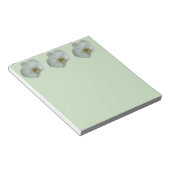 Elegante Blume Weiß Orchid Botanisch Notizblock (angewinkelt)