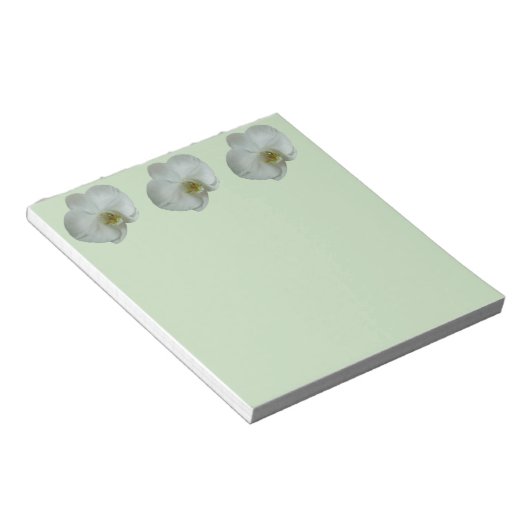 Elegante Blume Weiß Orchid Botanisch Notizblock (angewinkelt)
