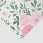 Elegante Blume Weiß Rosa Wasserfarben Seidenpapier (Detail)