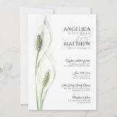 Elegante Blume Weiße Calla Lily Hochzeit Einladung (Vorderseite)