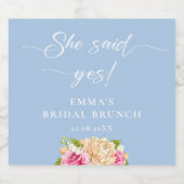 Elegante Blume Wine tasting in der Fattoria Moncuc Schaumweinetikett (Einzelnes Label)