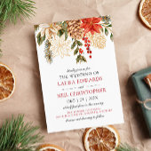 Elegante Blume Winterhochzeit Einladung