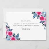 Elegante Blume wird meine Ehrenkarte sein (Rückseite)