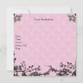 Elegante Blume zum 21. Geburtstag Einladung (Rückseite)