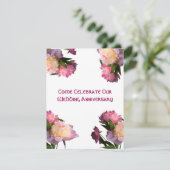 Elegante Blume zum Jahrestag der Einladungen (Stehend Vorderseite)