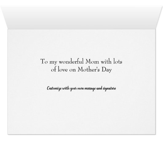 Elegante Blume zum Muttertag (Innenansicht Horizontal (Unten))