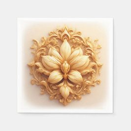 Elegante Blume zum Verzierten Hintergrund Serviette