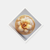 Elegante Blume zum Verzierten Hintergrund Serviette (Ecke)