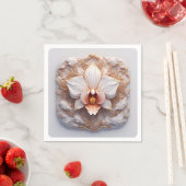 Elegante Blume zum Verzierten Hintergrund Serviette (Beispiel)