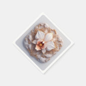 Elegante Blume zum Verzierten Hintergrund Serviette (Ecke)