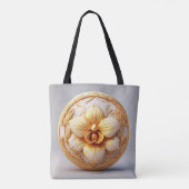 Elegante Blume zum Verzierten Hintergrund Tasche (Rückseite)