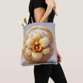 Elegante Blume zum Verzierten Hintergrund Tasche (Von Nahem)