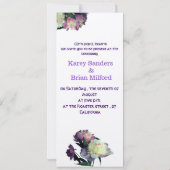 Elegante Blume zur Einladung von Peony (Rückseite)