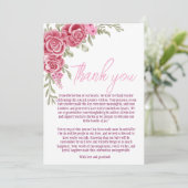 Elegante Blumen Baby Dusche Danke Karte (Stehend Vorderseite)