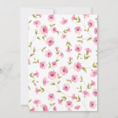 Elegante Blumen Baby Dusche Danke Karte (Rückseite)