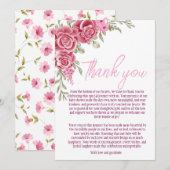 Elegante Blumen Baby Dusche Danke Karte (Vorne/Hinten)