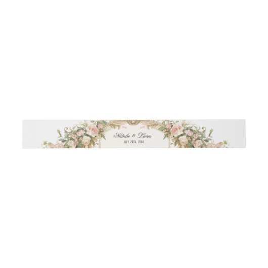 Elegante Blumen Bauch Band 12x18 Wedding Einladung (Flach)