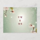 Elegante Blumen Blossom Hochzeit Einladungen (Rückseite)