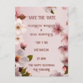 Elegante Blumen Blossom Hochzeit Einladungen (Vorderseite)