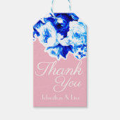 Elegante Blumen & Blush Pink Vielen Dank Geschenkanhänger (Vorderseite)