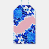 Elegante Blumen & Blush Pink Vielen Dank Geschenkanhänger (Rückseite)