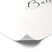 Elegante Blumen Bow Baby Dusche Willkommen Poster (Ecke)