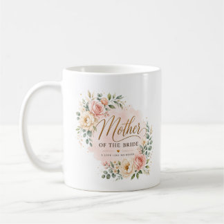 Elegante Blumen Brautmutter individuelle Hochzeit Kaffeetasse