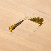 Elegante Blumen Burnt Orange Gold Wedding Acryleinladungen (Ablage )