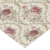 Elegante Blumen-Damaskettisch-Runner Großer Tischläufer (Ecke)