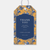 Elegante Blumen-Dankeskarten Geschenkanhänger (Vorderseite)