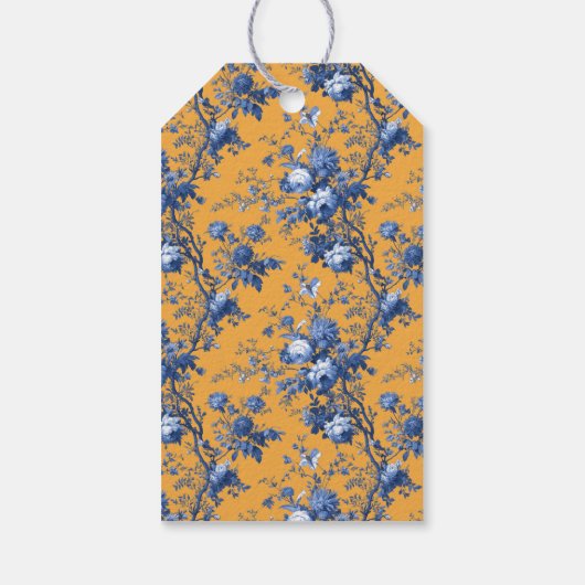 Elegante Blumen-Dankeskarten Geschenkanhänger (Rückseite)