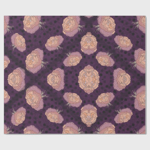 Elegante Blumen-Decke – Cozy Botanical Wurfdecke Geschenkpapier