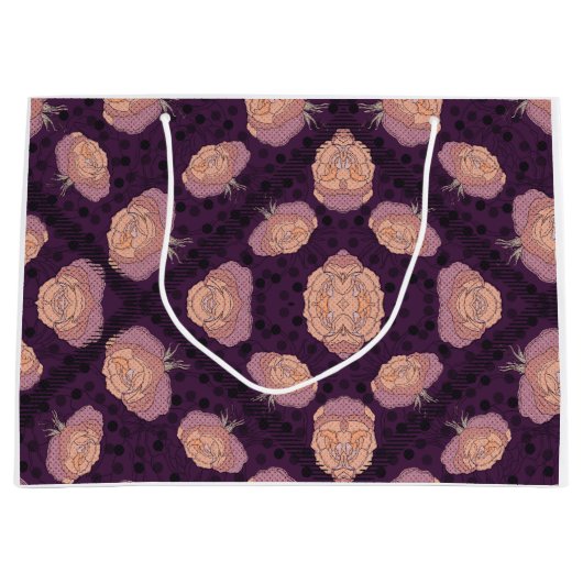 Elegante Blumen-Decke – Gemütliche botanische Über Große Geschenktüte (Vorderseite)