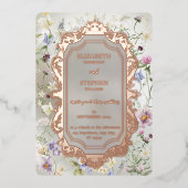 Elegante Blumen Einladung (Vorderseite)