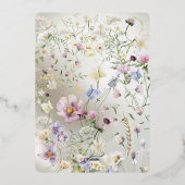 Elegante Blumen Einladung (Rückseite)