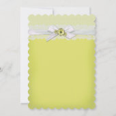 Elegante Blumen-Gelb-Ribbon-Dusche einladen Einladung (Rückseite)