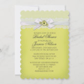 Elegante Blumen-Gelb-Ribbon-Dusche einladen Einladung (Vorderseite)
