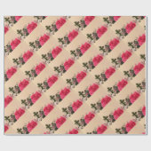 Elegante Blumen Geschenkpapier (Flach)