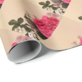 Elegante Blumen Geschenkpapier (Rolleneckpunkt)