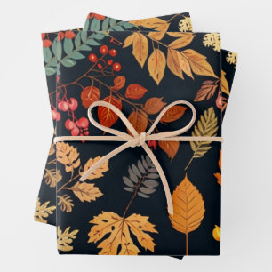 Elegante Blumen Geschenkpapier Set