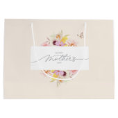 Elegante Blumen-Geschenktasche zum Muttertag Große Geschenktüte (Rückseite)
