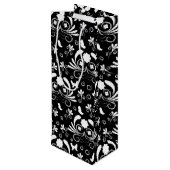 Elegante Blumen Geschenktüte Für Weinflaschen (Rückseite Schrägansicht)