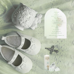 Elegante Blumen glühende Taufe Einladung