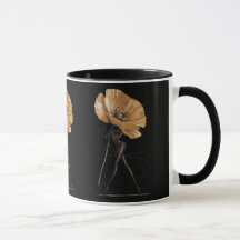 Elegante Blumen-Göttin Modeillustration Tasse