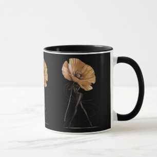 Elegante Blumen-Göttin Modeillustration Tasse